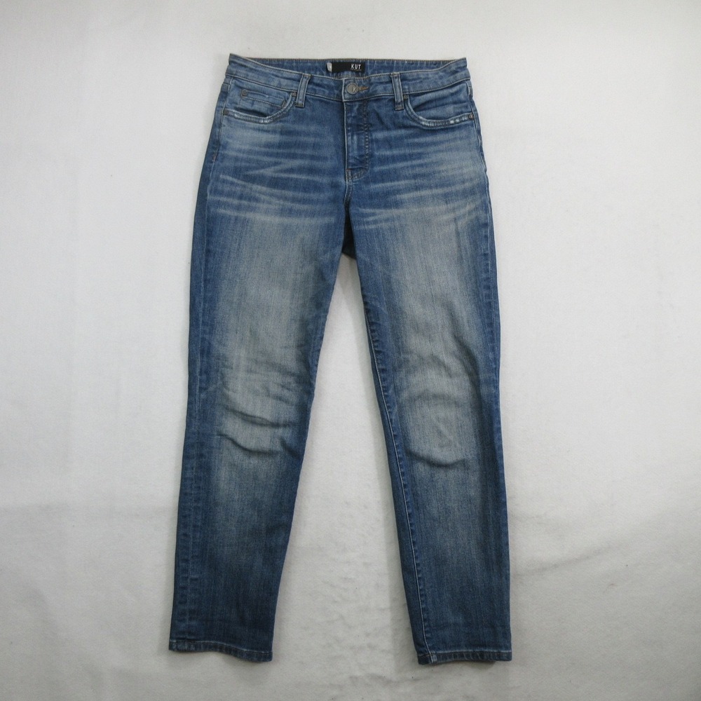 KUT from the Kloth Women's Jeans Size 6 Straight Medium Wash Blue Stretch